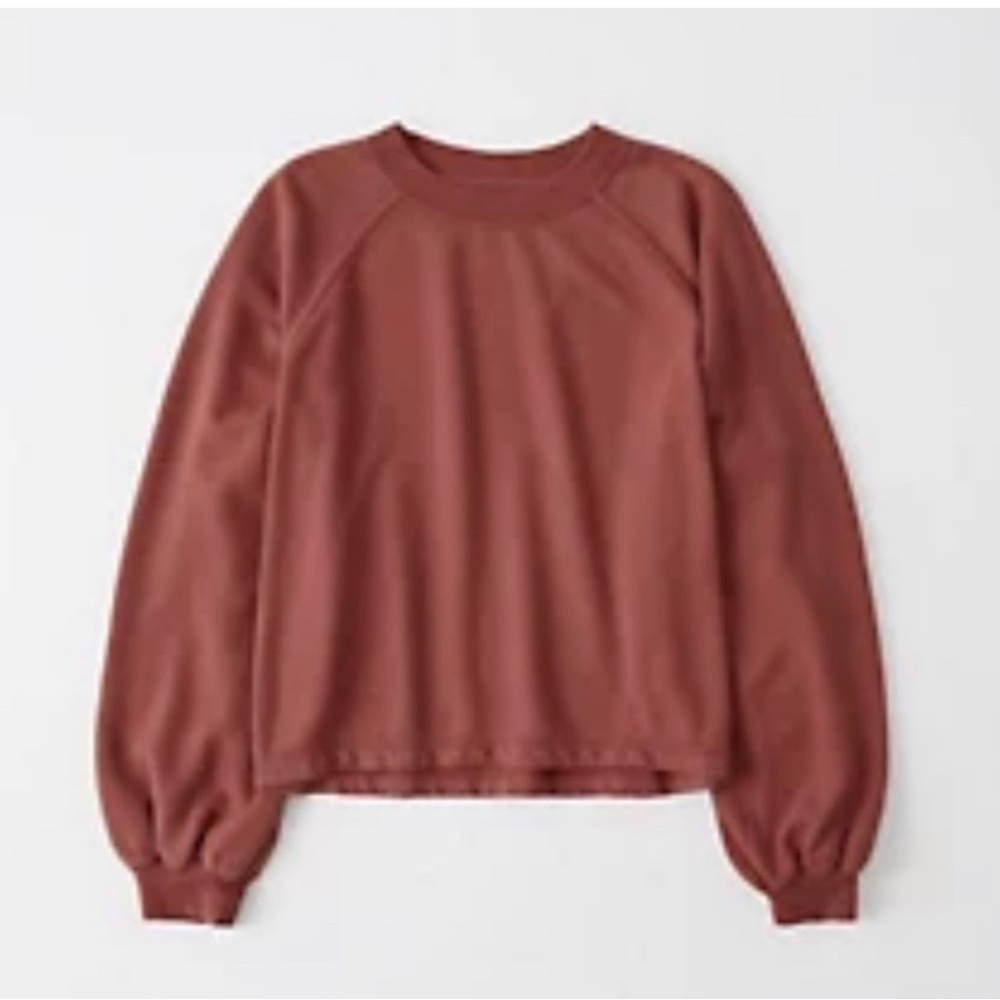 Abercrombie Puff-Sleeve Crewneck Sweatshirt